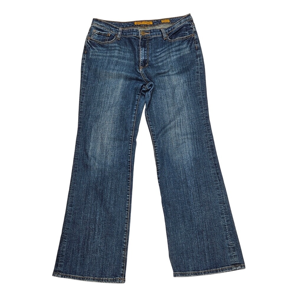 Seven 7 Premium Denim Jeans Flare Dark Wash Women's Classic‎ Style